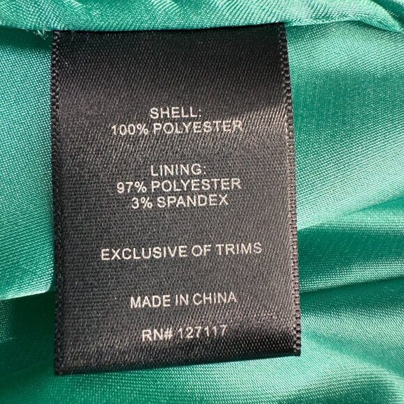 Badgley Mischka Cache Prom Dress Womens 6 Turquoise One Shoulder Embellished - Picture 4 of 8